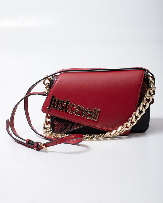 Borsa Just Cavalli "Metal Lettering" python donna