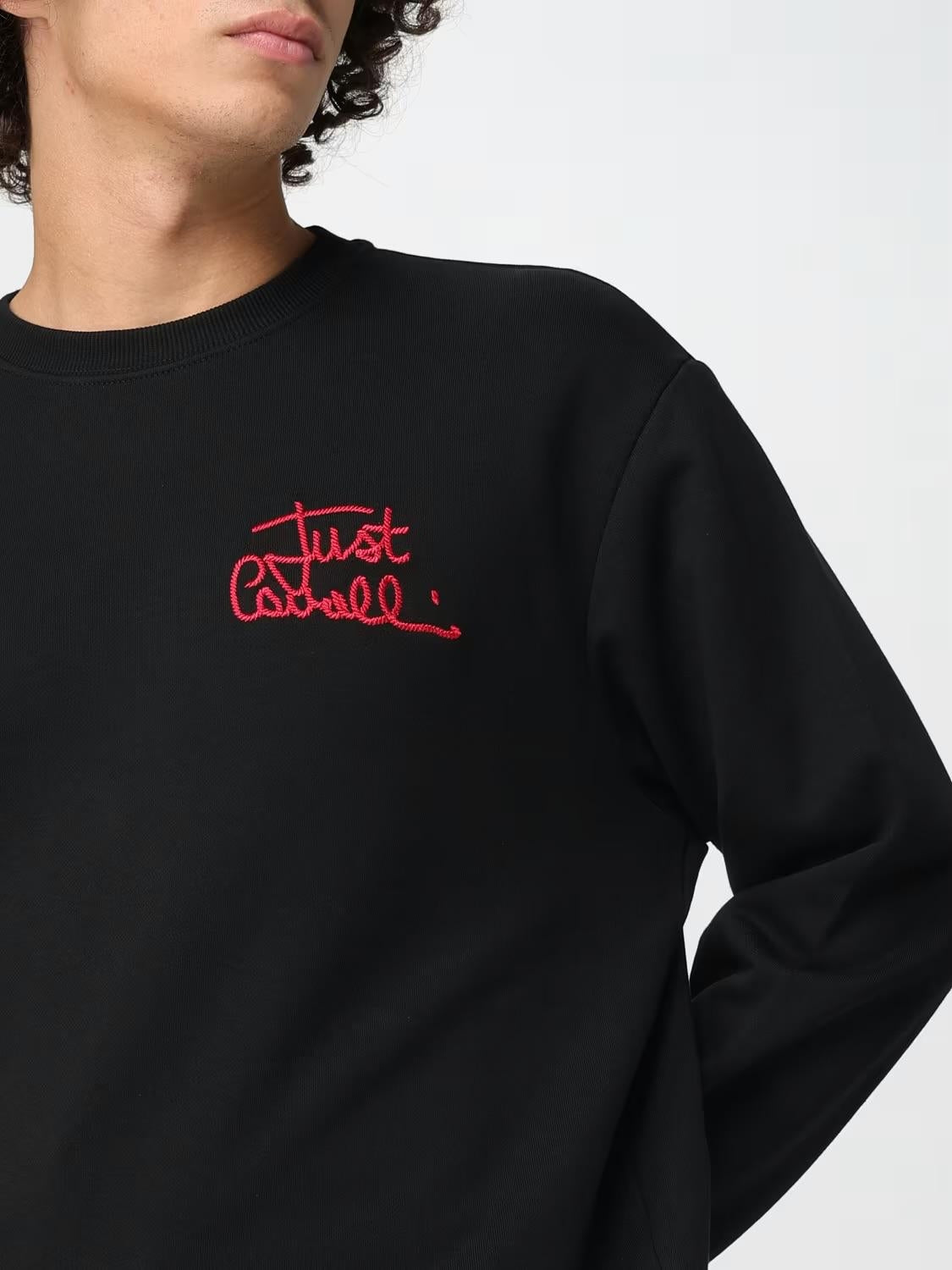 Felpa Just Cavalli girocollo "Corded Logo" uomo