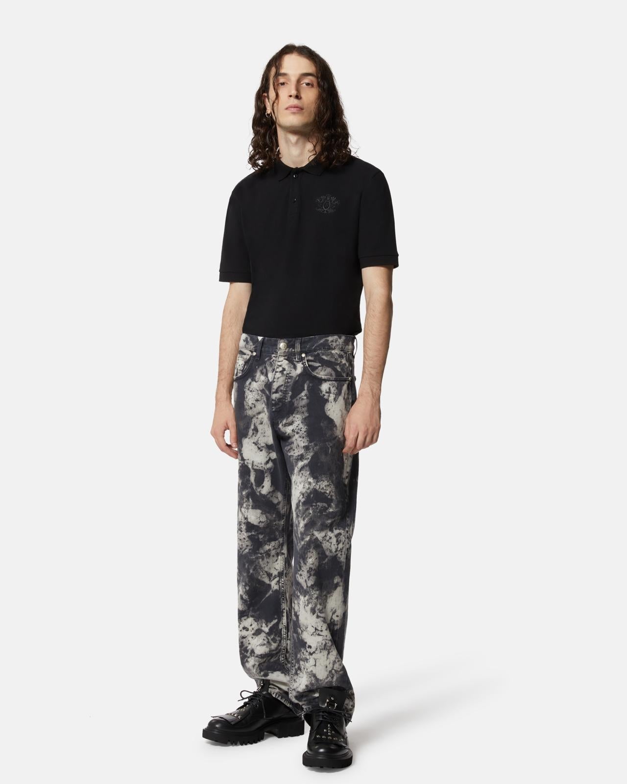 Polo John Richmond con ricamo logato uomo