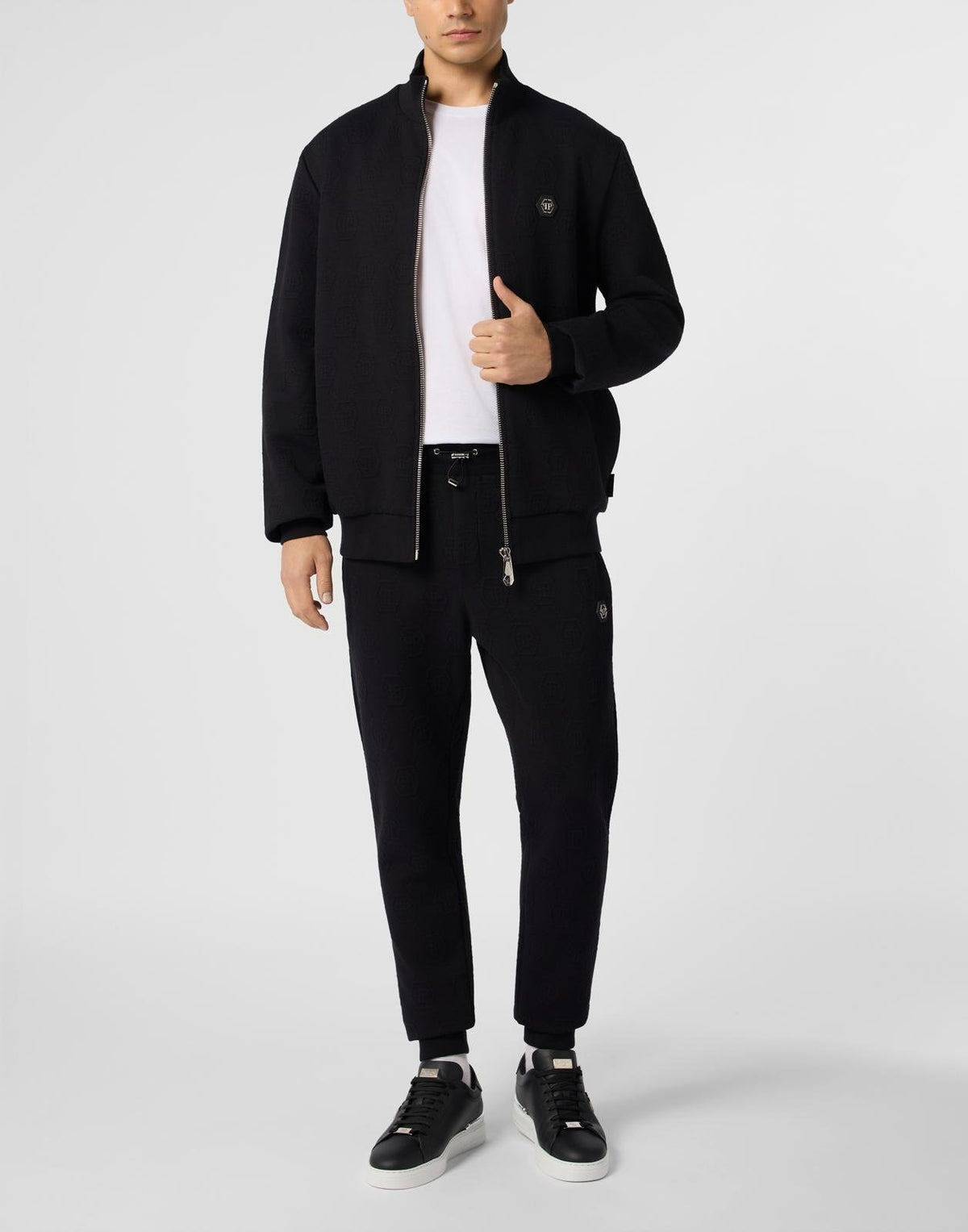 Pantalone Philipp Plein Jacquard Monogram con patch logo