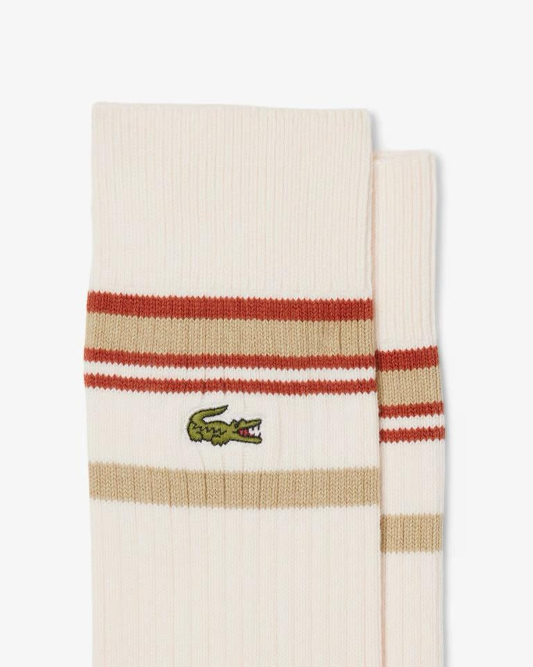 Calze Lacoste in spugna con strisce e logo classic