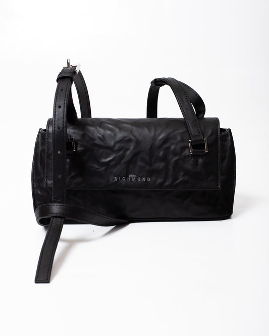 Borsa John Richmond in vera pelle con tracolla effetto ruvido donna