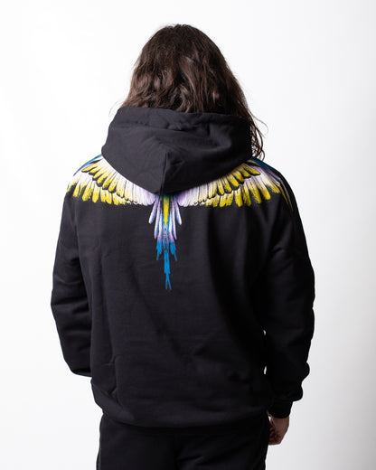 Felpa Marcelo Burlon "Wings Multicolor" con cappuccio uomo