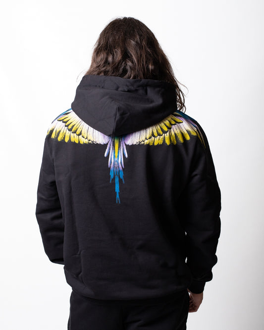 Felpa Marcelo Burlon "Wings Multicolor" con cappuccio uomo