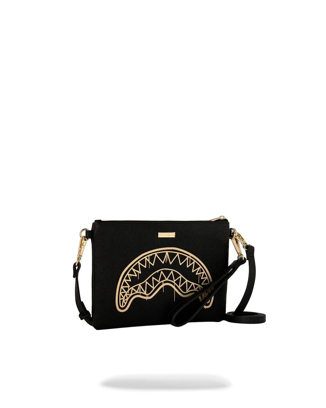 Pochette Sprayground nero "That gold drap crossover" clutch con tracolla