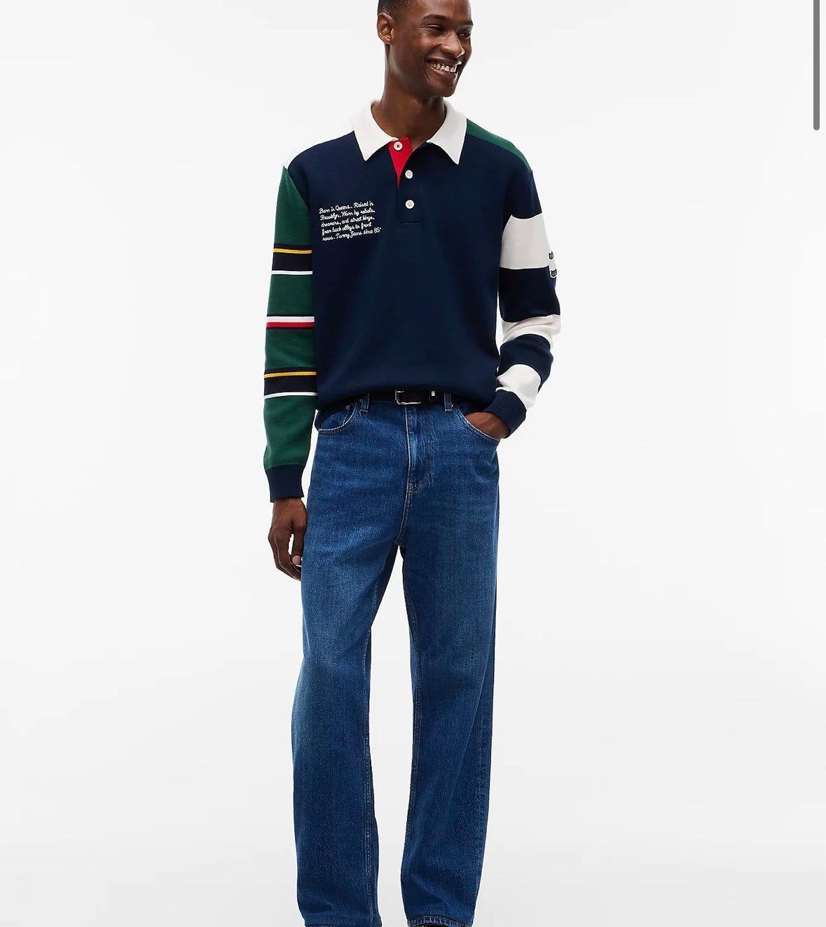 Maglia polo Tommy Jeans con patch logo e dettagli ricamati