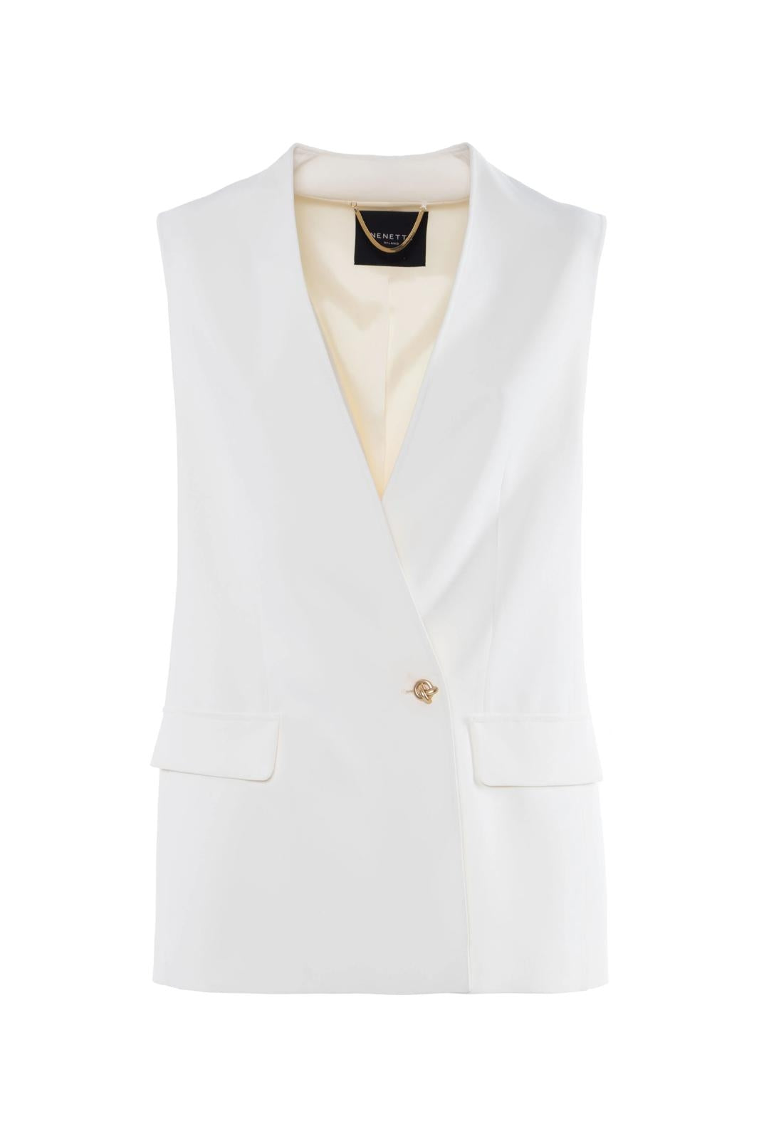 Giacca blazer Nenette doppiopetto smanicata donna