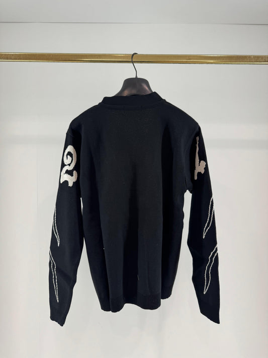 Cardigan Gaelle con logo lettering uomo