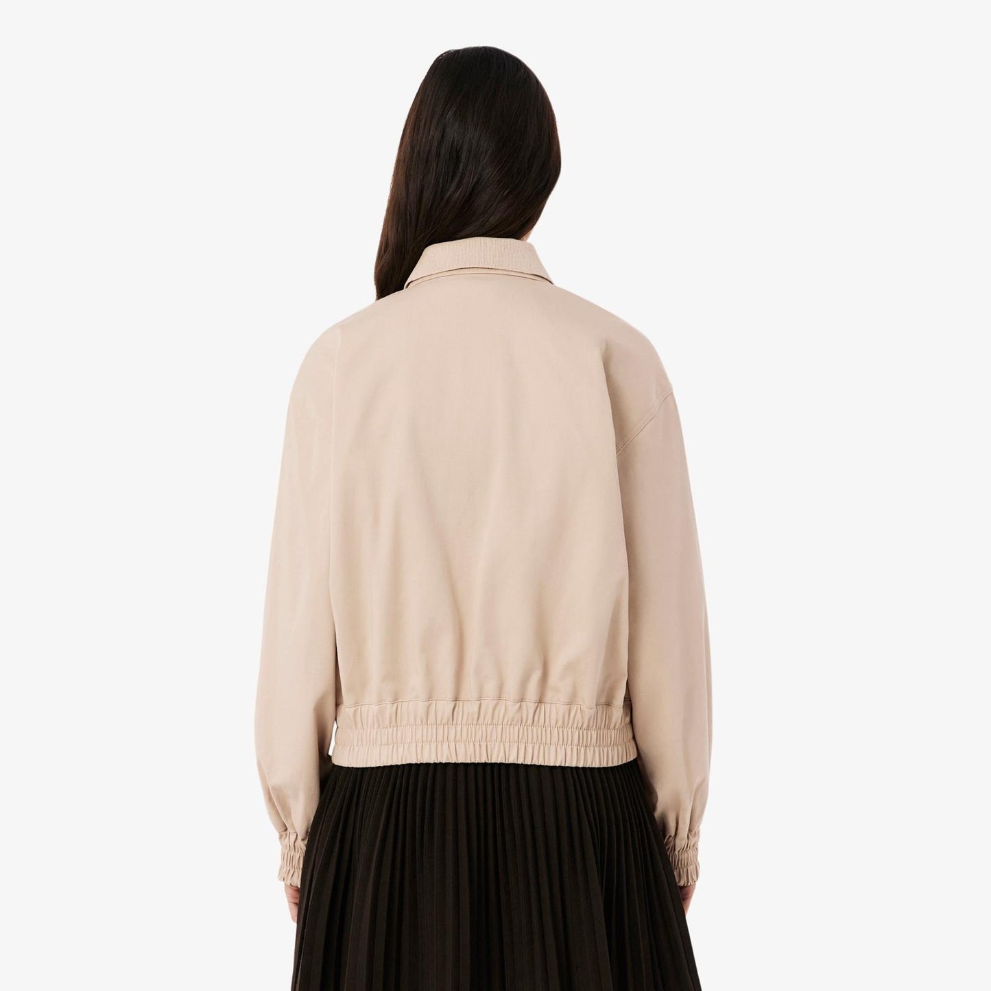 Felpa Lacoste fullzip con colletto e logo classic donna