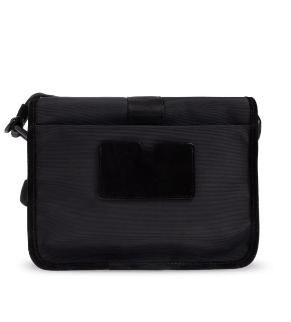 Borsa Moschino in tessuto con placca in metallo uomo