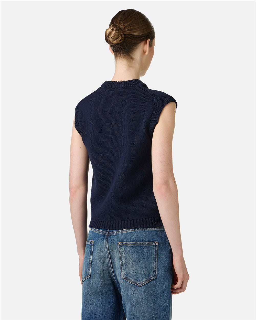 Gilet Iceberg in maglia con ricamo donna
