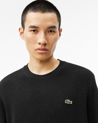 Maglia Lacoste girocollo in lana cardata