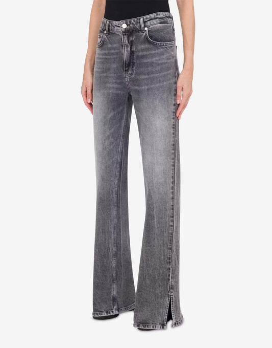 Jeans Moschino Jeans a zampa con patch donna