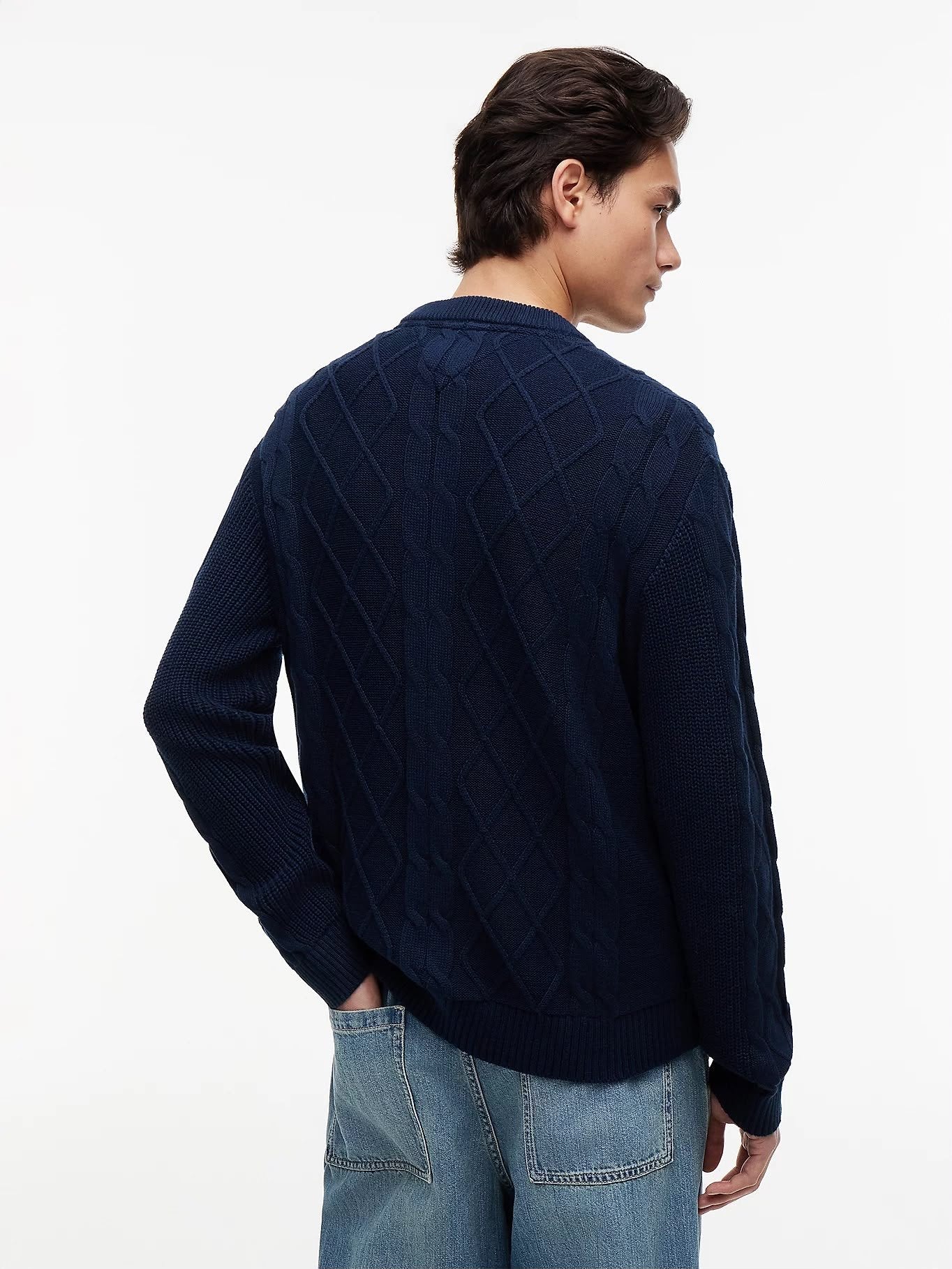 Maglia Tommy Jeans girocollo ricamata con logo flag uomo