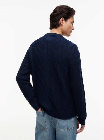 Maglia Tommy Jeans girocollo ricamata con logo flag uomo