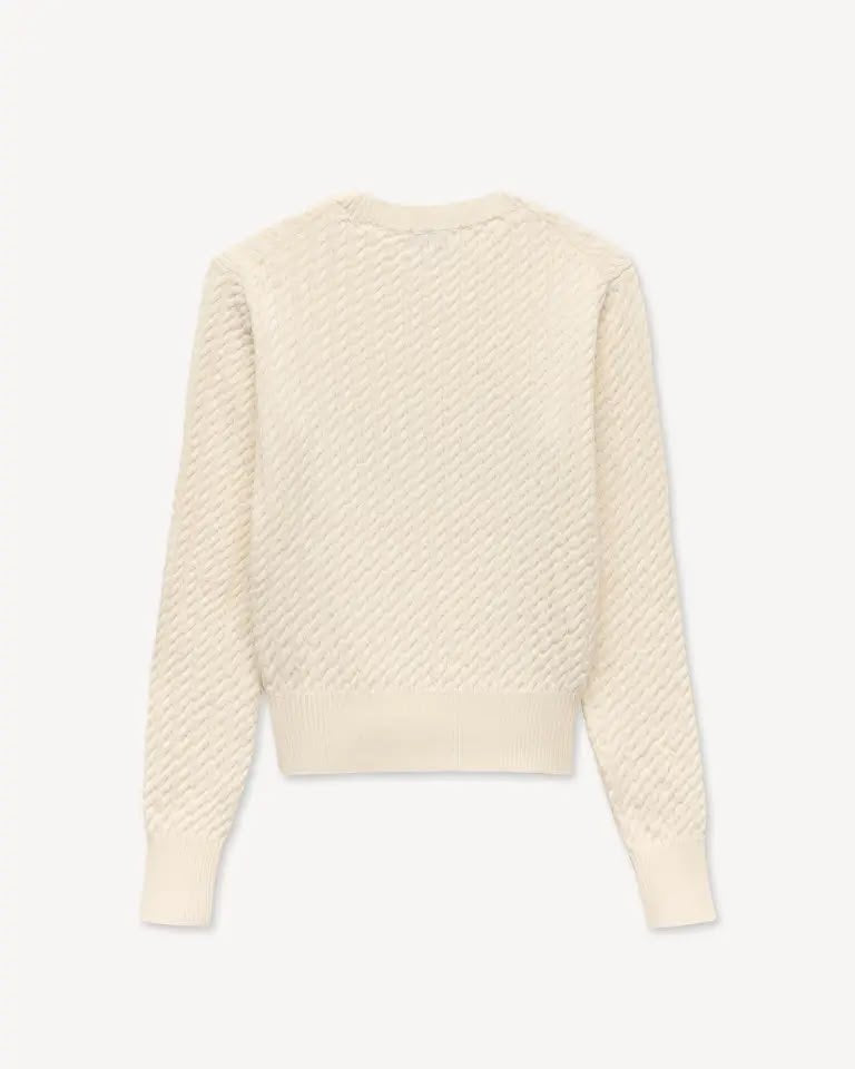 Maglia Kenzo Paris cable knit con logo ricamato