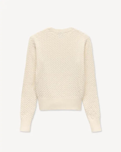 Maglia Kenzo Paris cable knit con logo ricamato