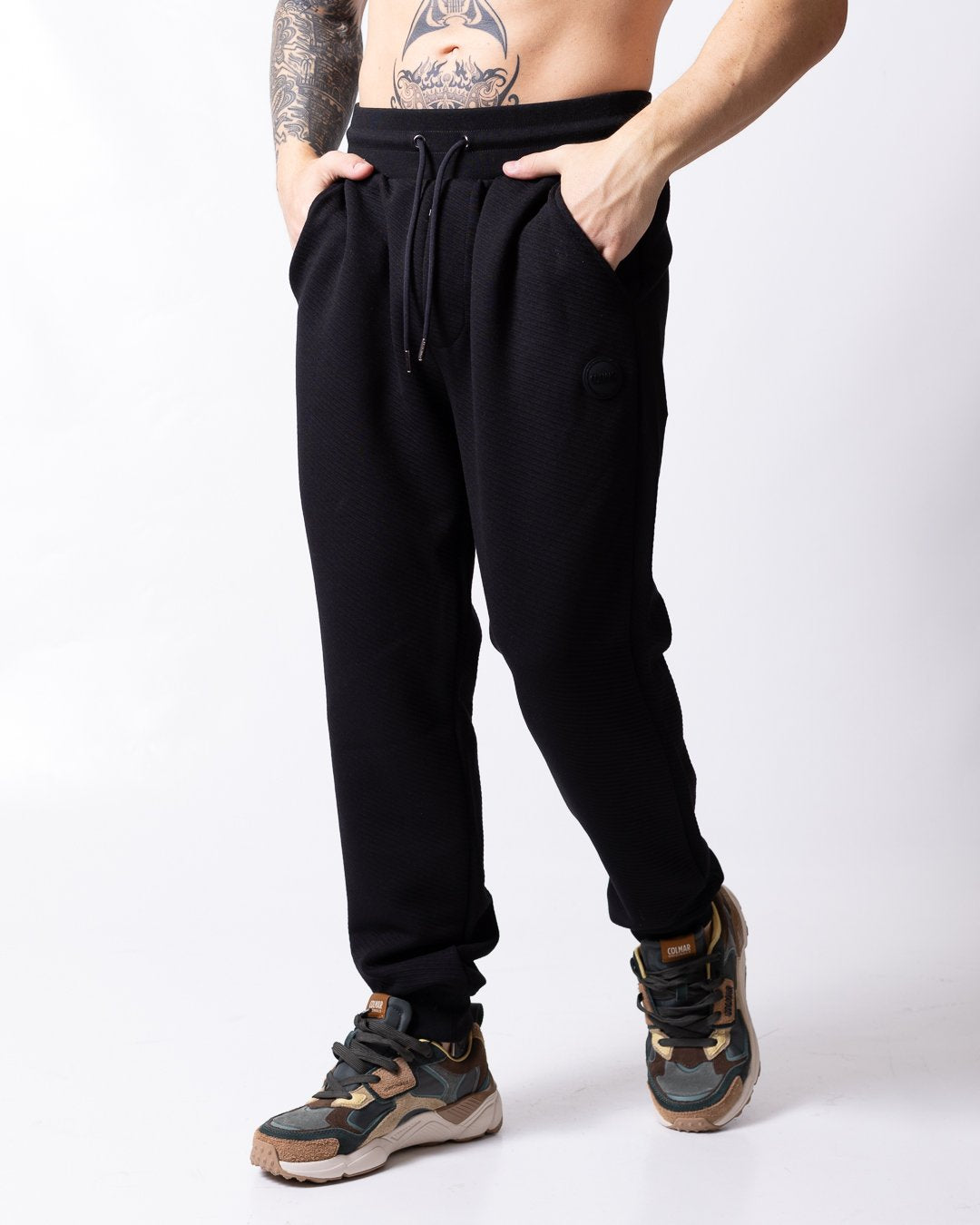Pantalone Colmar texture millerighe con logo uomo 