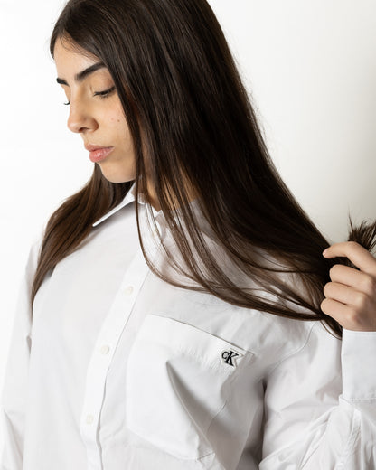 Camicia Calvin Klein con patch monogram donna