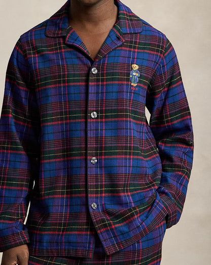 Pigiama Polo Ralph Lauren Bear scozzese in flanella