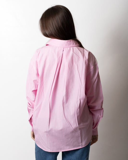 Camicia Disclaimer relaxed a strisce donna