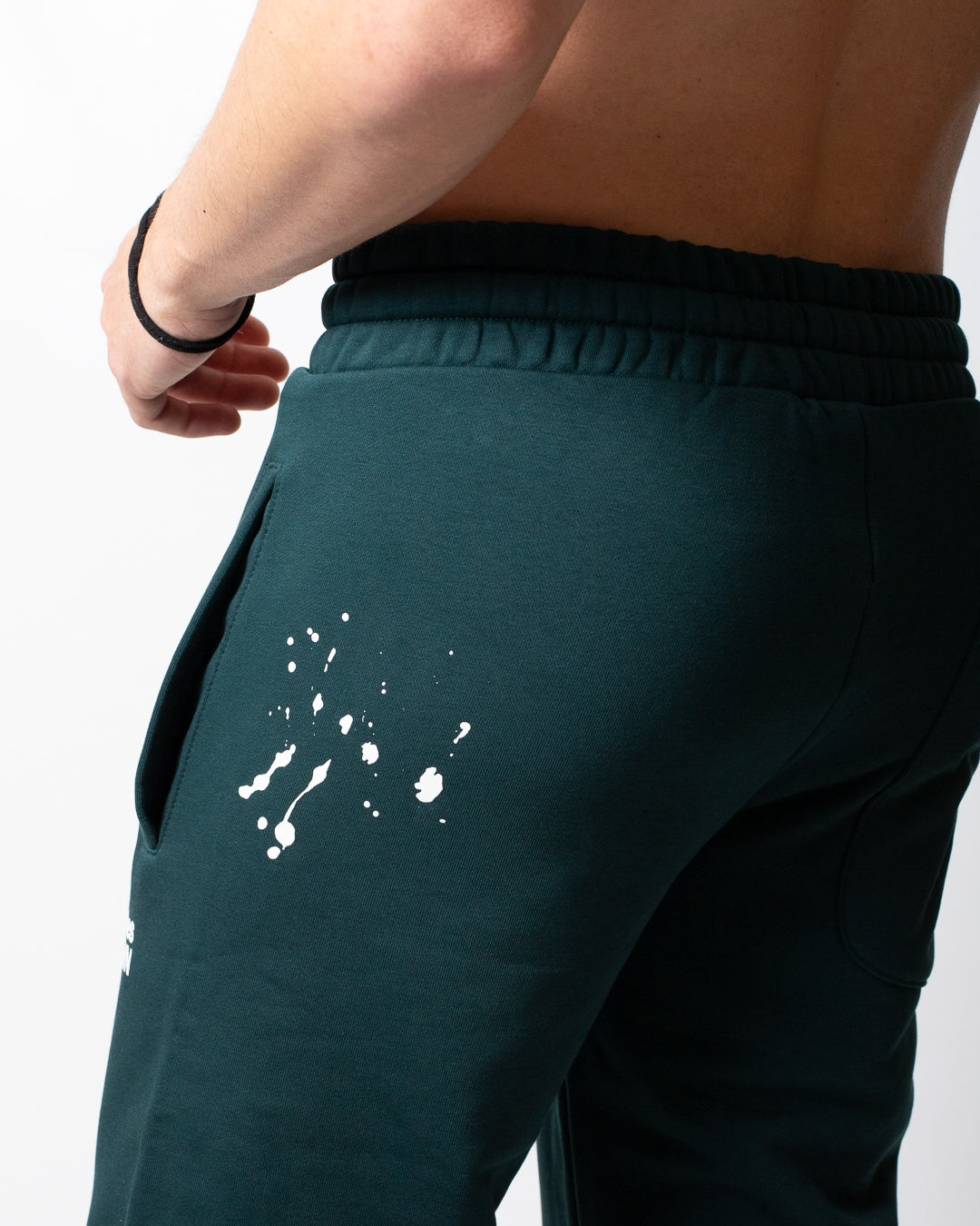 Pantalone Comme des Fuckdown in felpa con nervature e stampa uomo