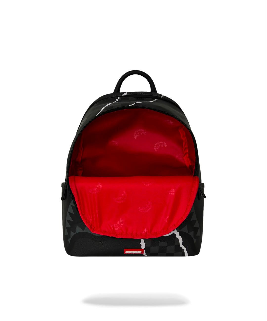 Zainetto Sprayground nero CENTER RIP REVEALING GRAY CHECK SAVAGE BACKPACK 