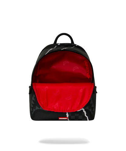 Zainetto Sprayground nero CENTER RIP REVEALING GRAY CHECK SAVAGE BACKPACK 