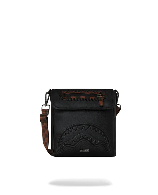 Tracolla Sprayground nero Dose of check deux messenger  sling