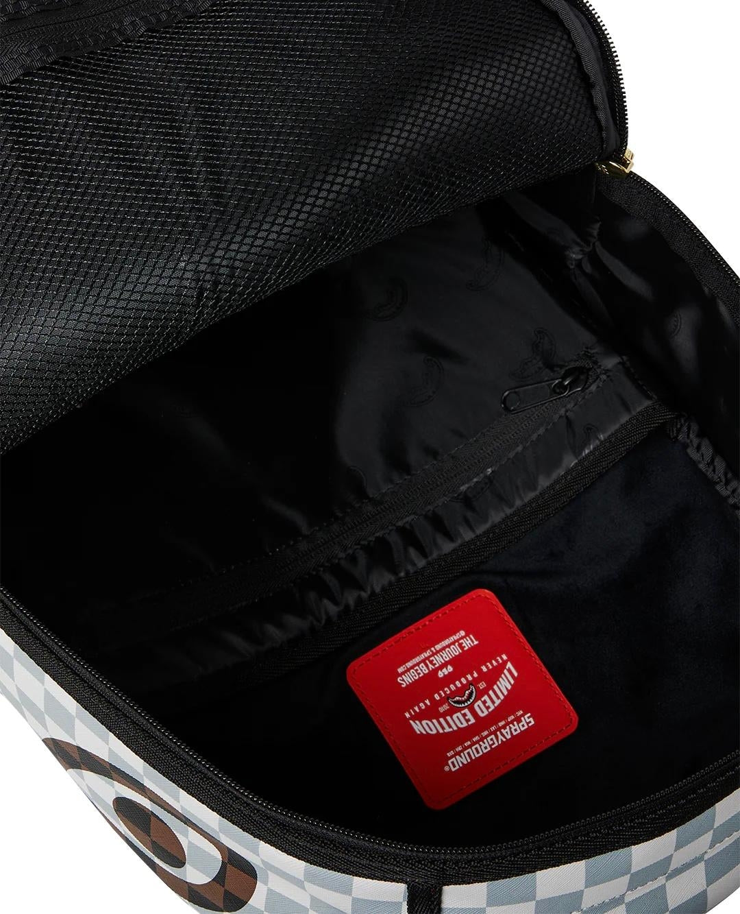 Zaino Sprayground marrone "CREAM AND BROWN TEAR CHECK BACKPACK"