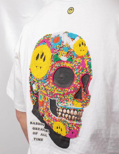 T-Shirt Barrow stampata con perline