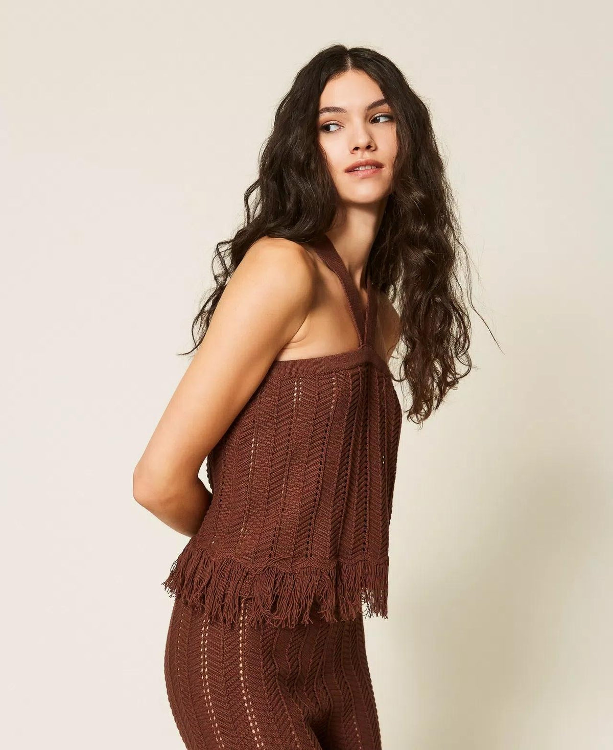 Top Twinset Actitude cropped in maglia donna