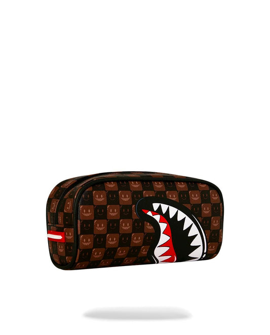 Pochette Sprayground marrone SHARKS IN PARIS WTF BUBBLE BROWN CHECK POUCH