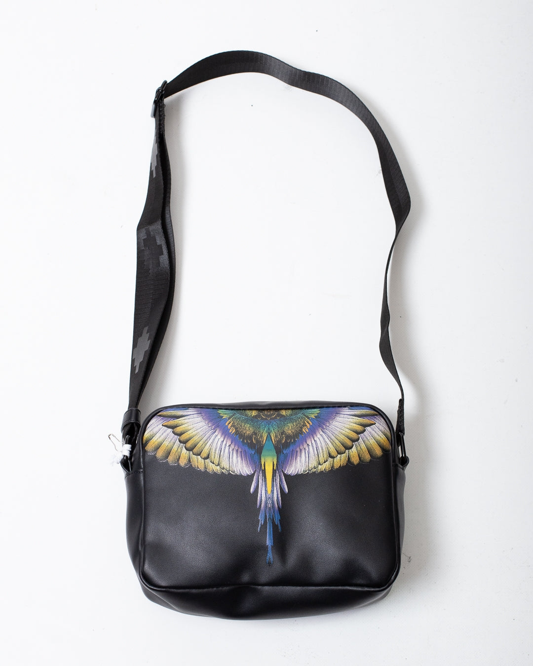 Borsa Marcelo Burlon in ecopelle con tracolla e logo wings colorfull