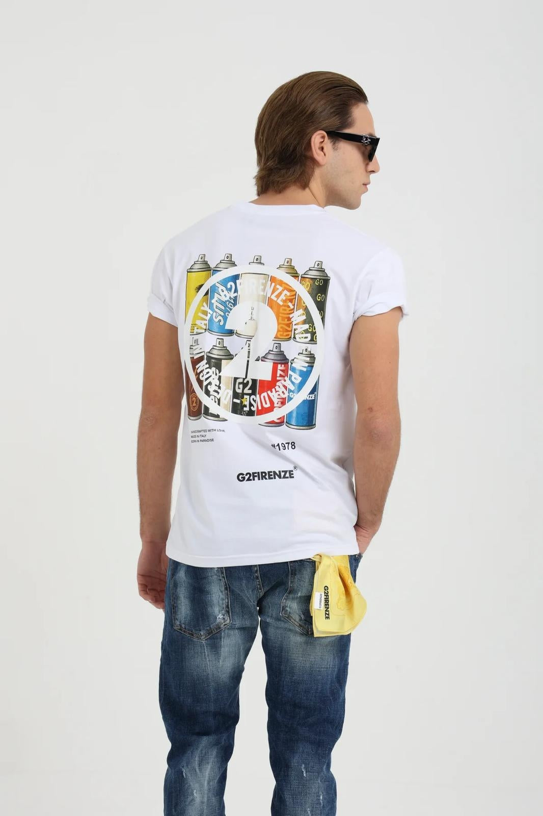 Jeans G2Firenze slim "Yellow Space" uomo