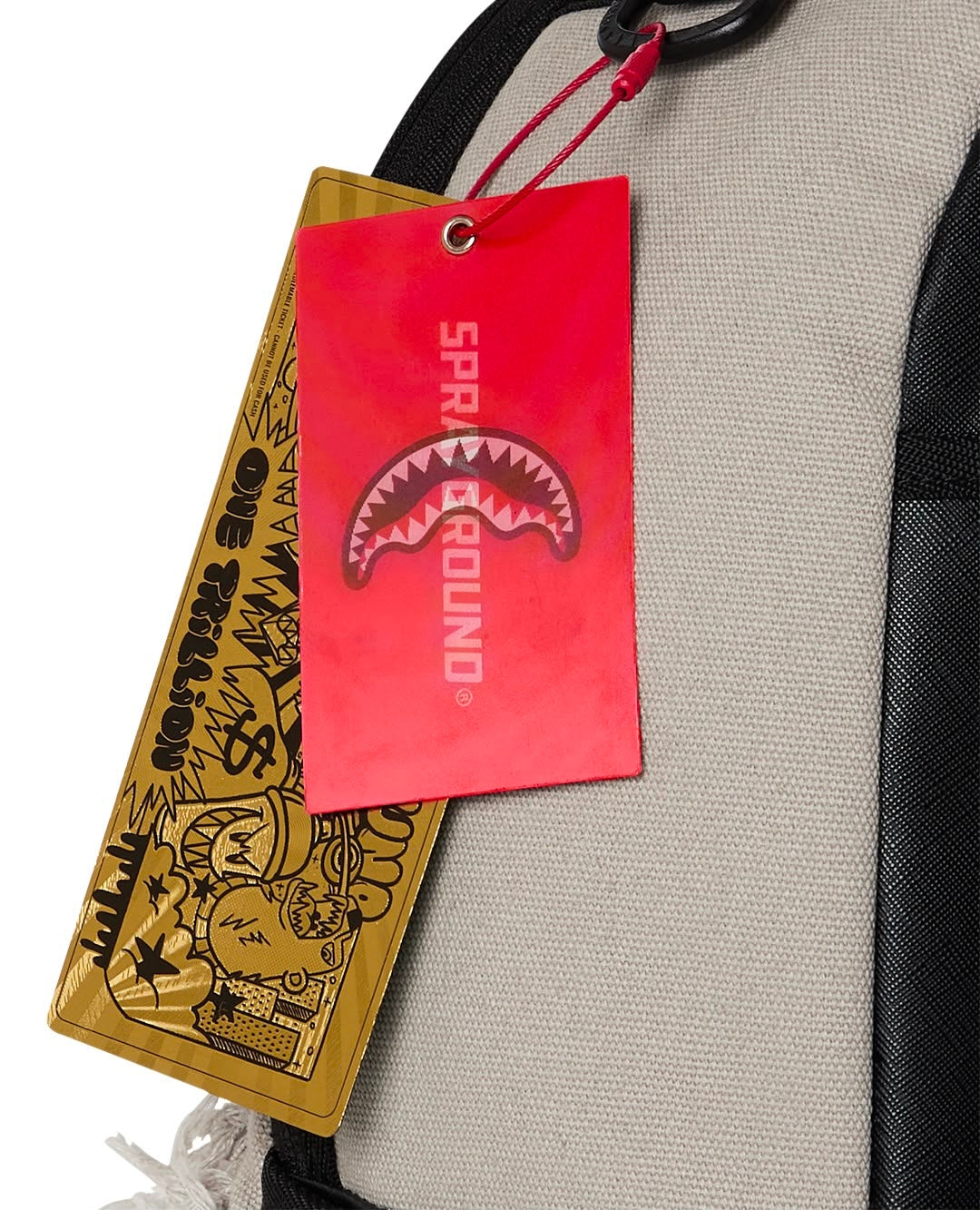 Zaino Sprayground bianco CREAM DENIM TEAR SHARK BACKPACK