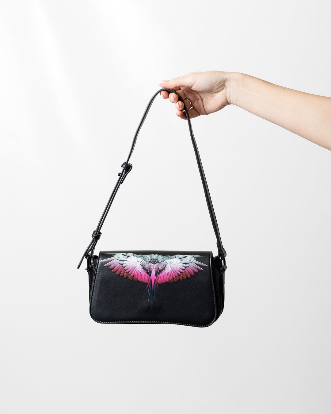 Tracolla Marcelo Burlon in ecopelle "Icon Wings Pink"