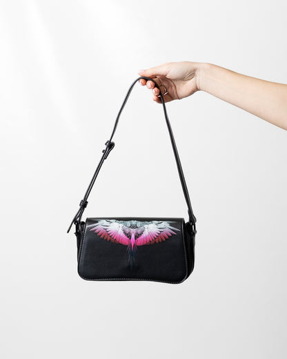 Tracolla Marcelo Burlon in ecopelle "Icon Wings Pink"