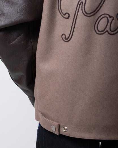Giubbotto Kenzo Paris in misto lana con dettagli in pelle uomo
