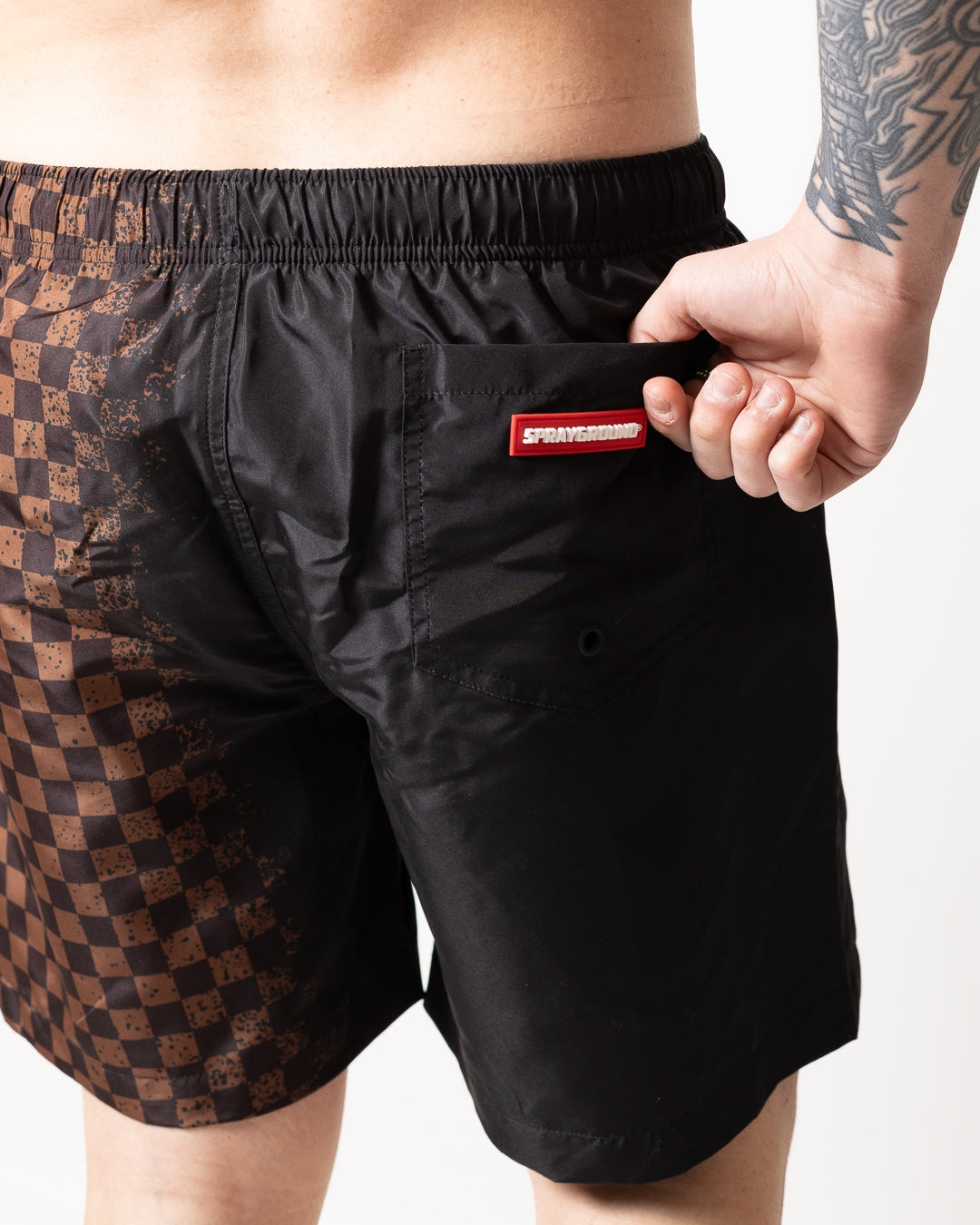 Boxer mare Sprayground con stampa a scacchi uomo