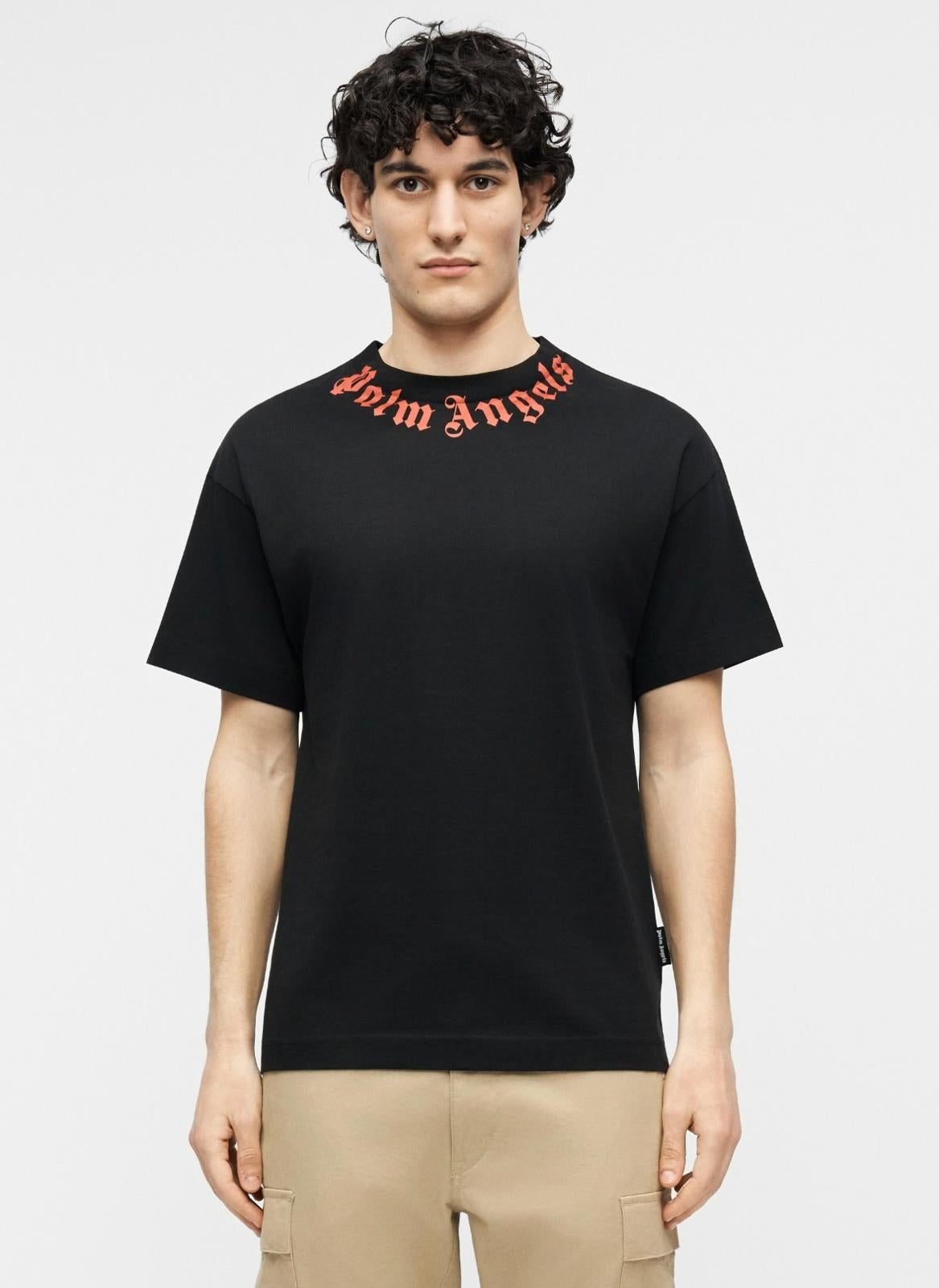T-Shirt Palm Angels "Neck Logo Regular" uomo