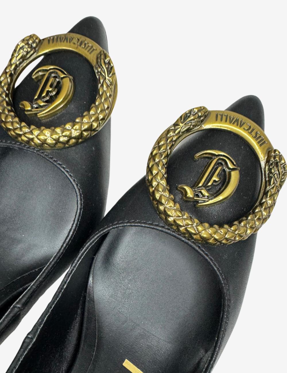 Tacco Just Cavalli con logo metallico donna