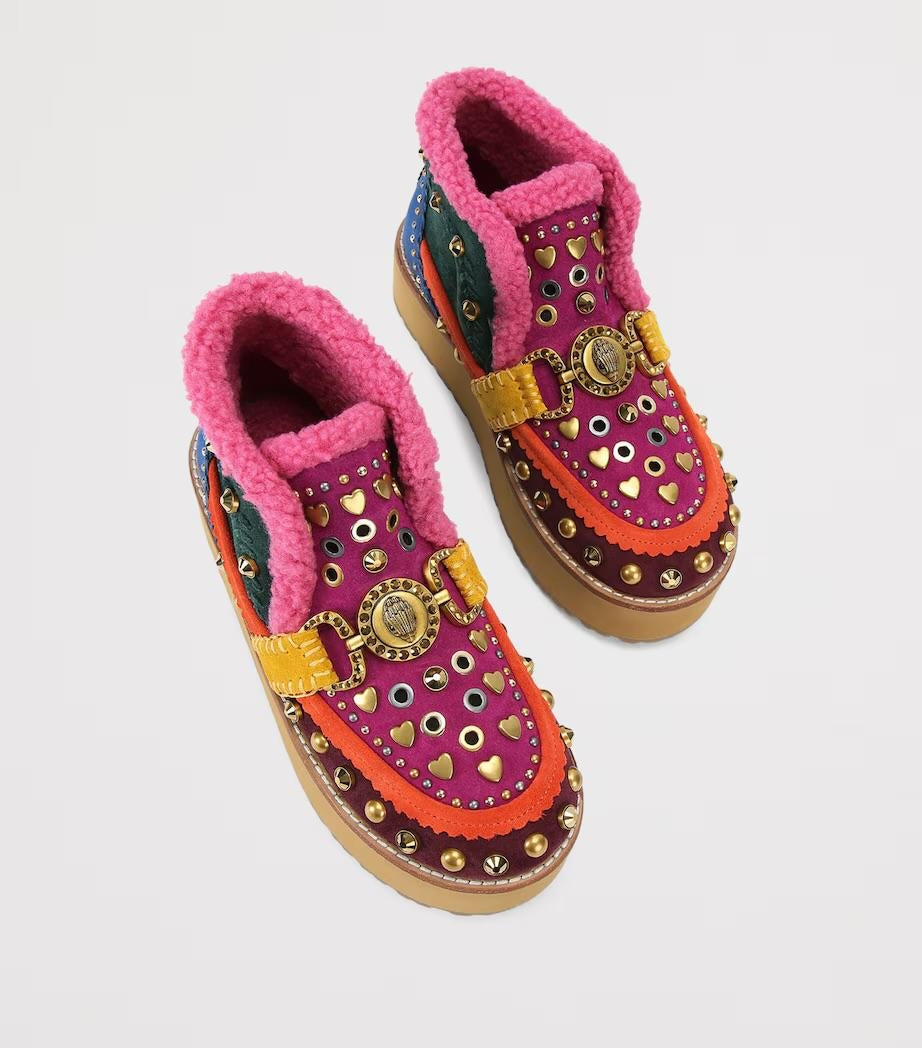 Stivaletto Kurt Geiger "Mansion Cosy multicolor" in suede donna
