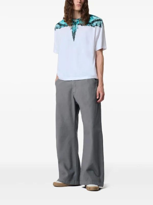 T-Shirt Marcelo Burlon "Colordust Wings Turquoise White" uomo