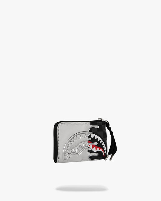 Portafoglio Sprayground nero SILVER SIDE DRIP BLACK CHECK WALLET