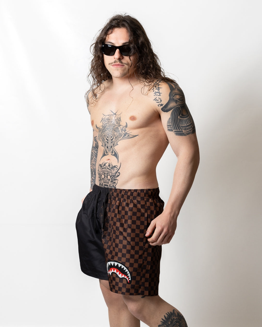 Boxer mare Sprayground con stampa a scacchi uomo
