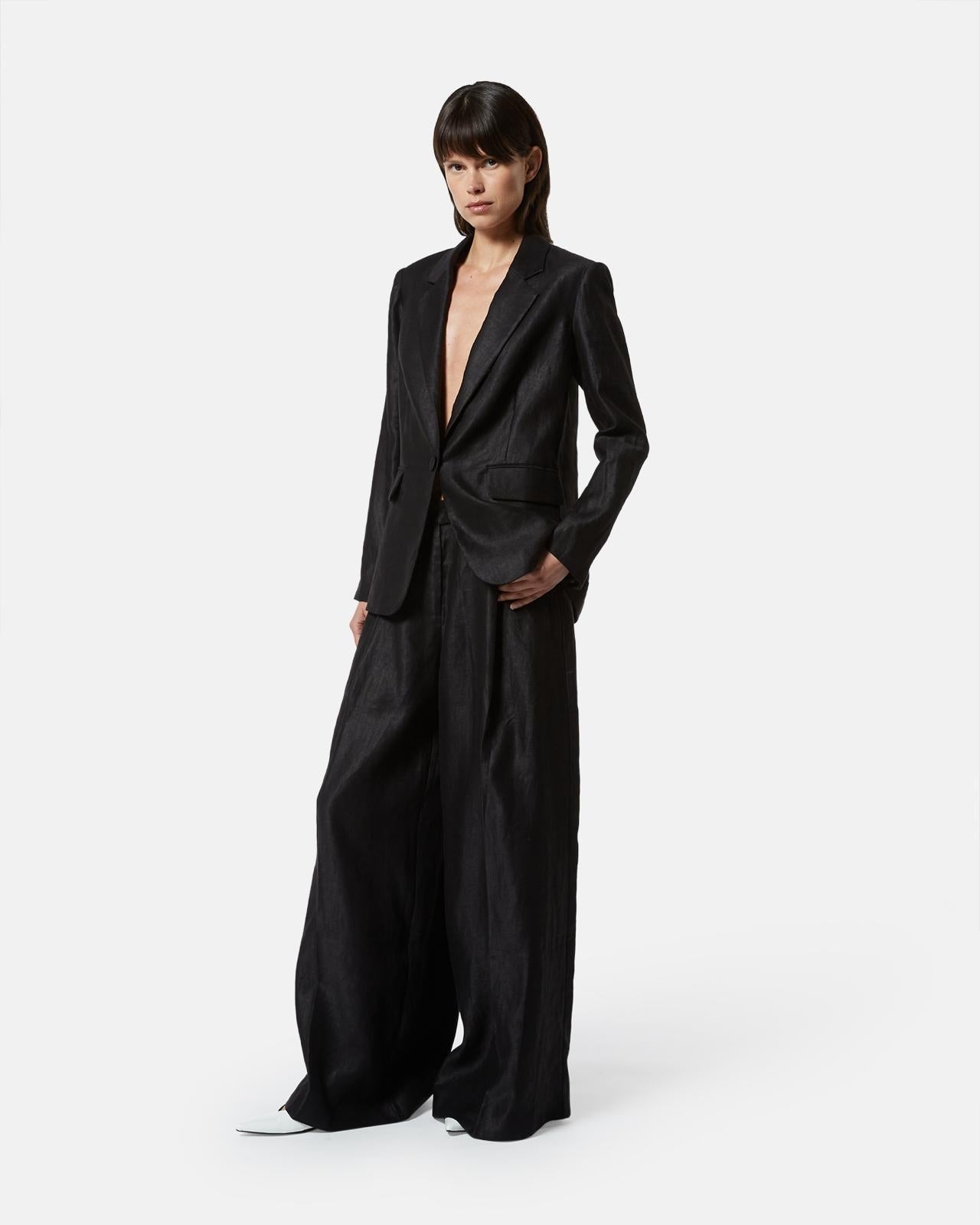 Giacca blazer Silvian Heach oversize monopetto in lino donna