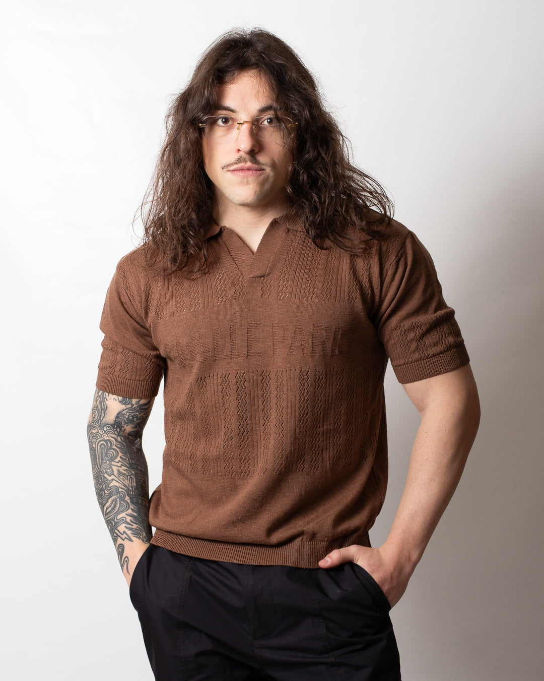 Polo Gaelle in maglia traforata uomo