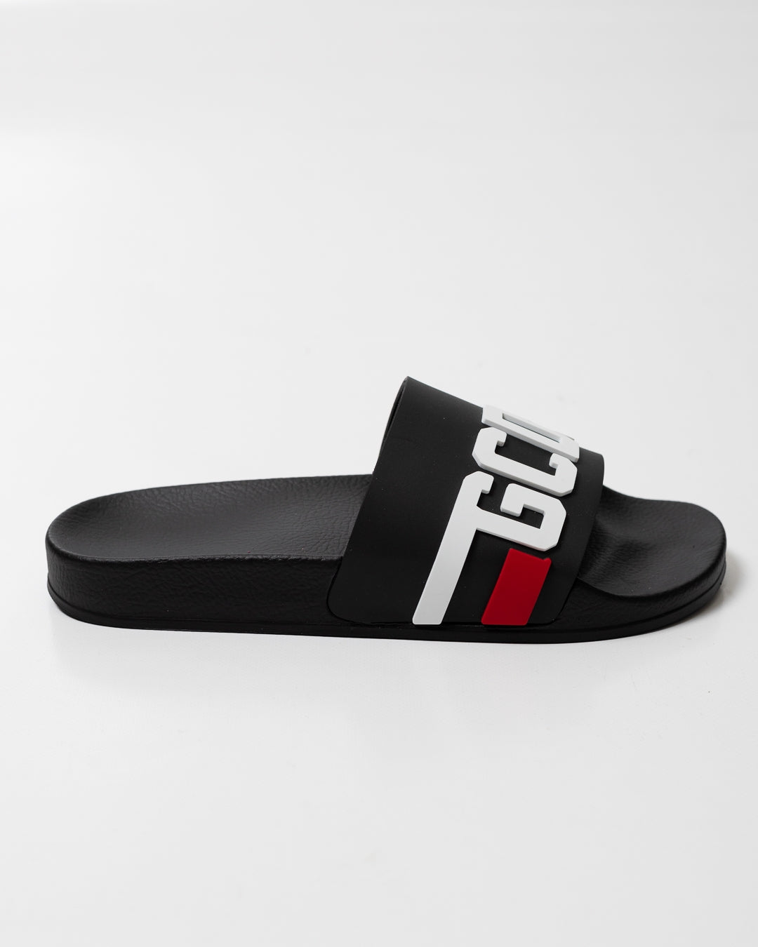 Ciabatte GCDS in gomma "Logo Band Black" uomo