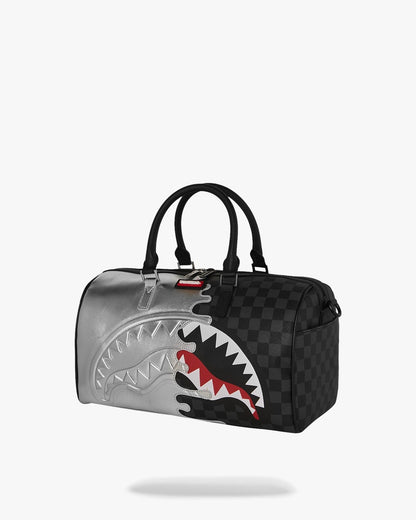 Borsa Sprayground nero SILVER SIDE DRIP BLACK CHECK MINI DUFFLE